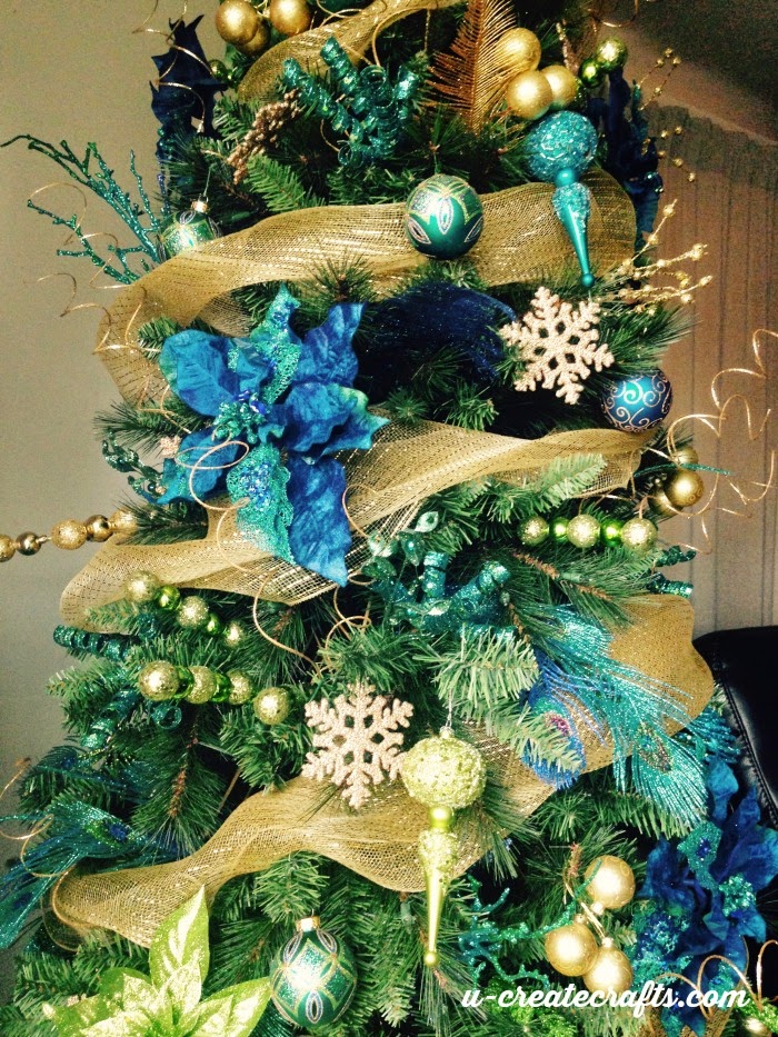 Peacock Theme Christmas Tree