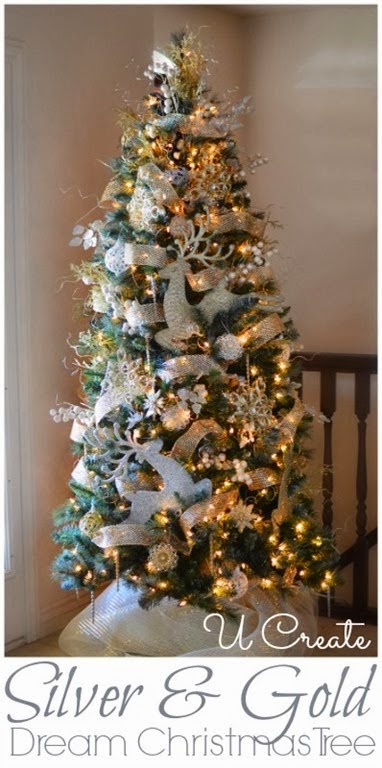 Silver and Gold Christmas Tree by U Create