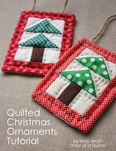 Quilted Christmas Tree Ornament by Diary of a Quilter