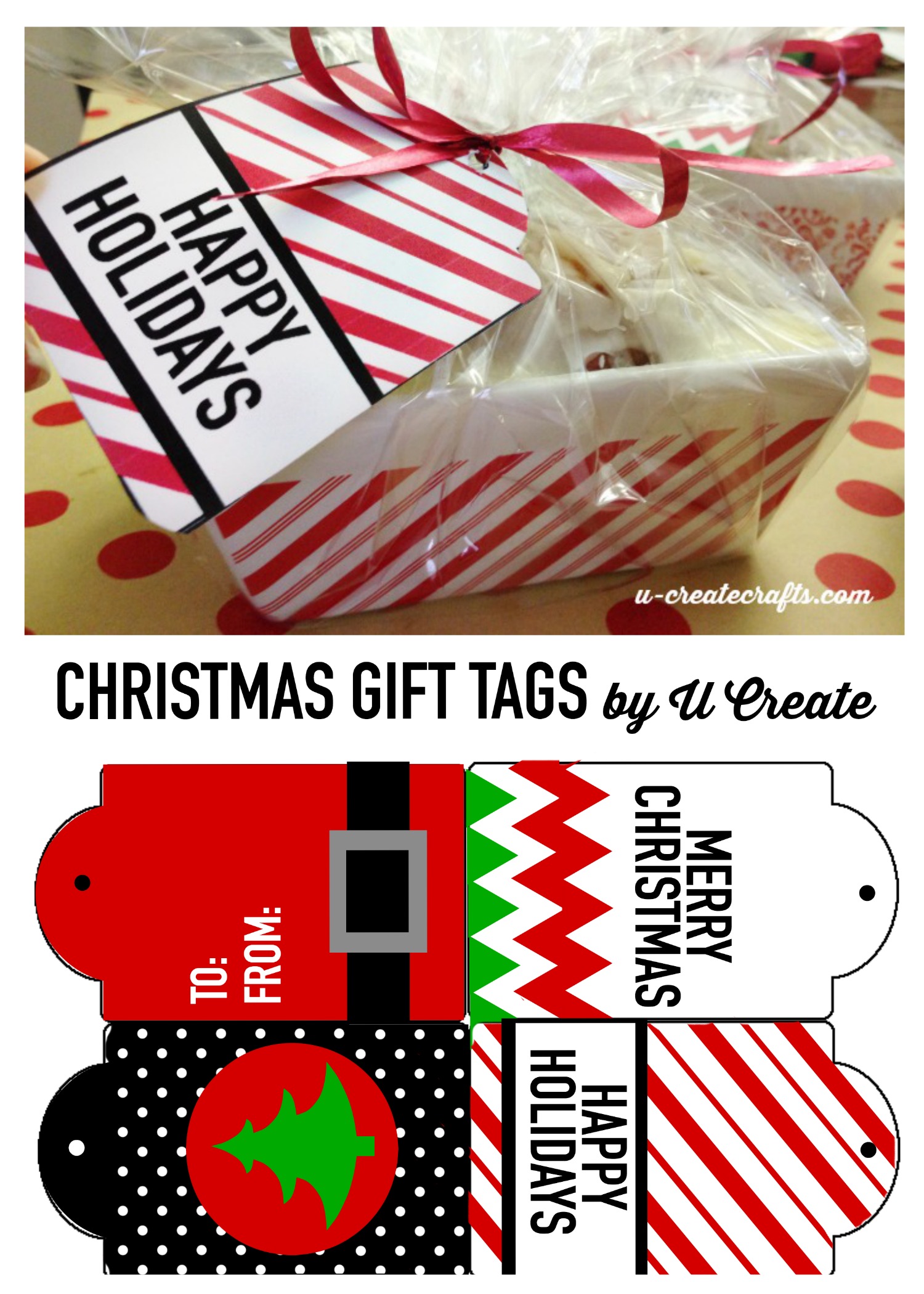 Christmas Gift Tag Free Printables and Egg Nog Bread Recipe by U Create