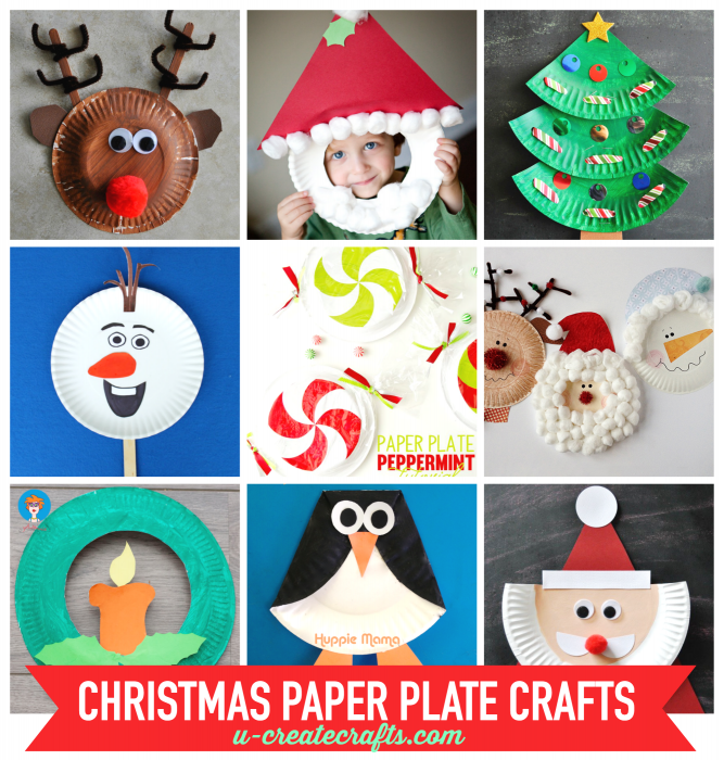 Christmas Paper Plate Crafts at U Create