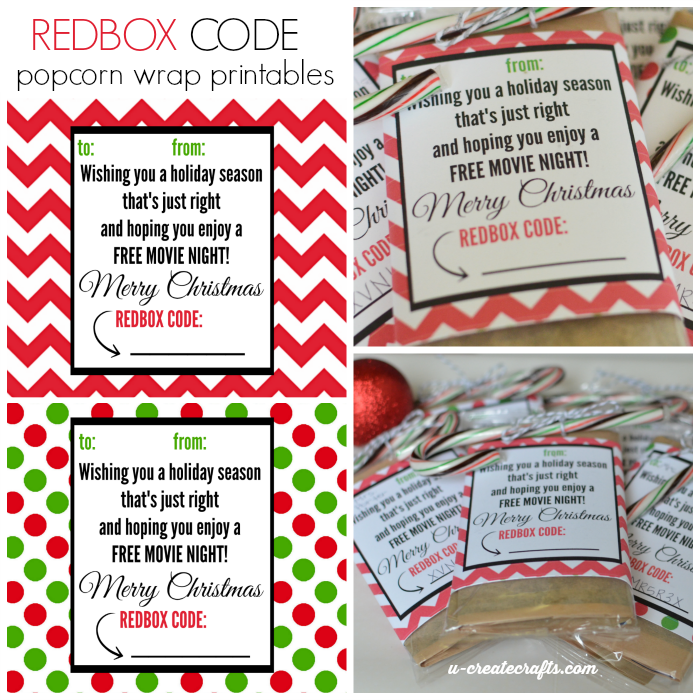 Redbox Code Popcorn Wrappers U Create