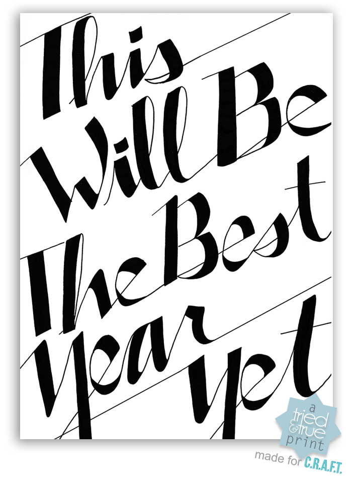 "Best Year Yet" printable by Tried and True Blog