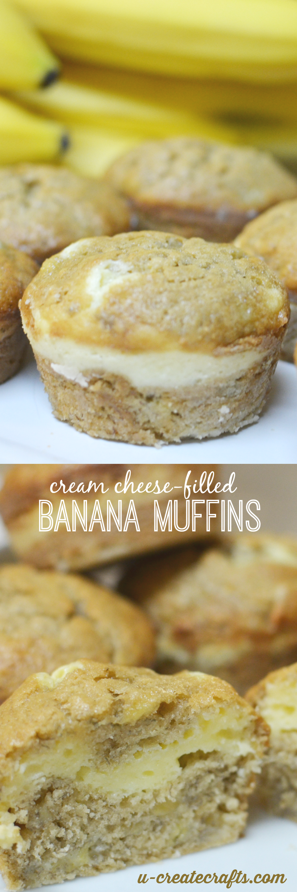 Cream Cheese-Filled Banana Muffins by U Create