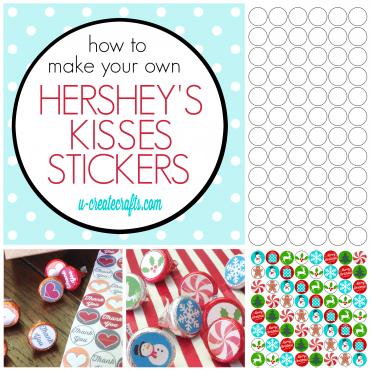 How to Make Your Own Hershey's Kisses Stickers by U Create - also free template and printables available!