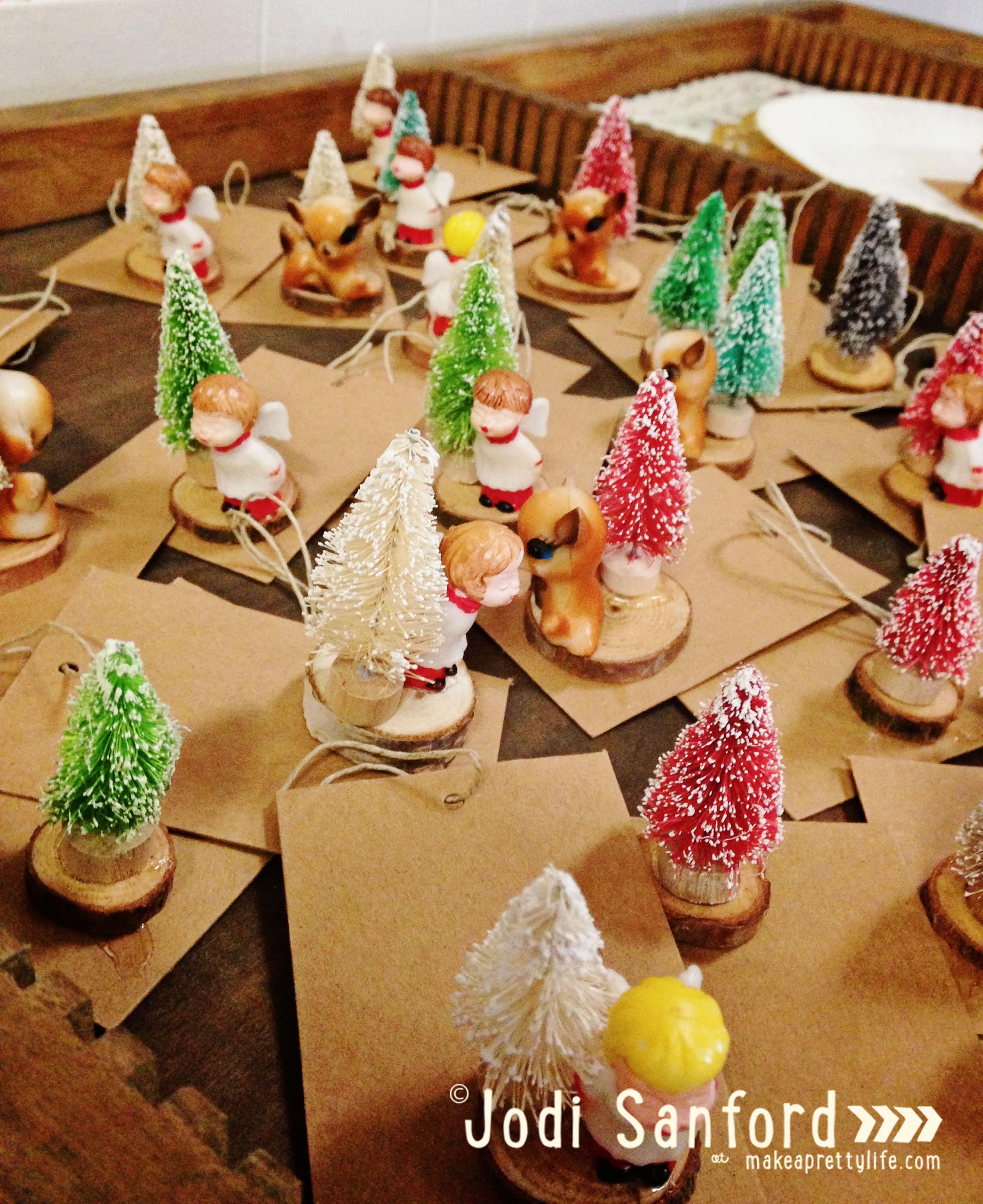 Holiday Decor with Mini Bottle Brushes by Jodi Sanford