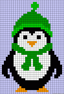 Penguin Perler Bead Pattern