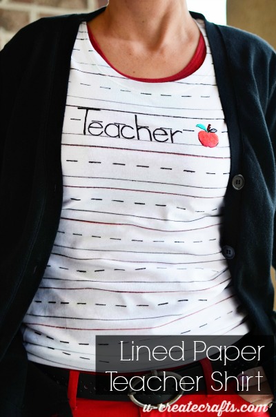 How to make a school-lined t-shirt at U-createcrafts