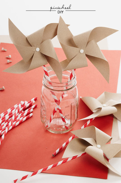 Paper Straw Pinwheels at Style Me Pretty