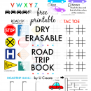 Free Printable Dry ERASABLE Road Trip Book for Kids - by U Create