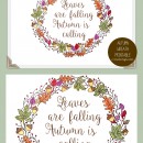 Free Printable Fall Wreath Quote by U Create