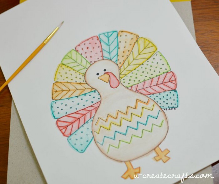 Free Printable Turkey Pattern by U Create