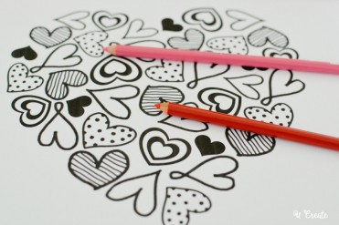 "Heart of Hearts" Coloring Page Printable by U Create