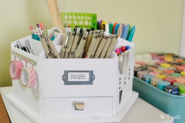 Sketching Station - great way to organize pens, markers, all of it!