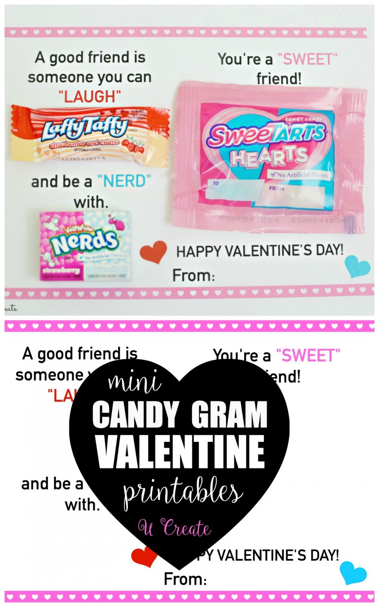 Mini Candy Gram Valentine Printables U Create
