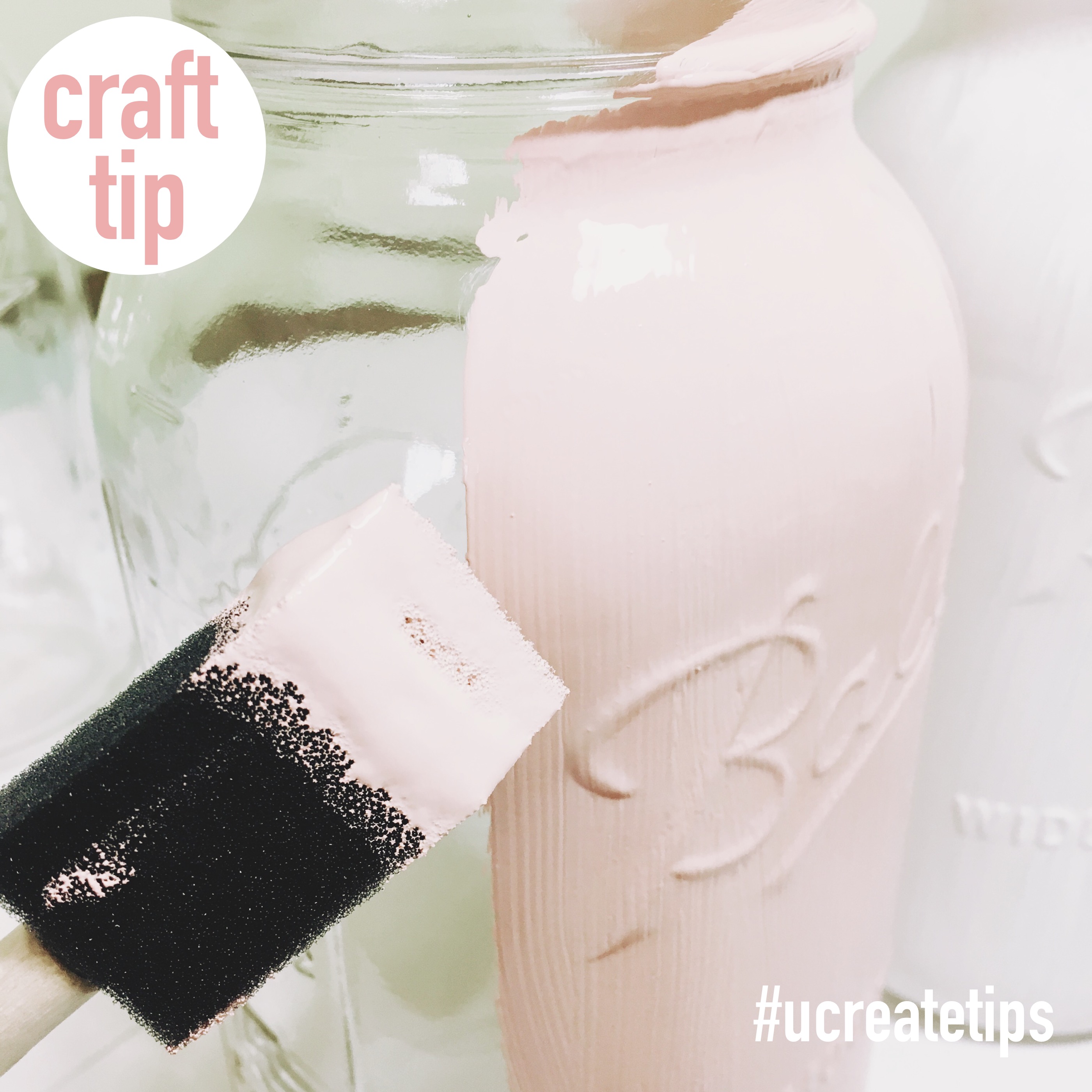 Craft Tip: Paint glass or porcelain with chalk paint. No priming necessary!
