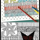 "Quilted Flag" coloring page by U Create