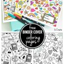 Free Binder Coloring Pages by U Create