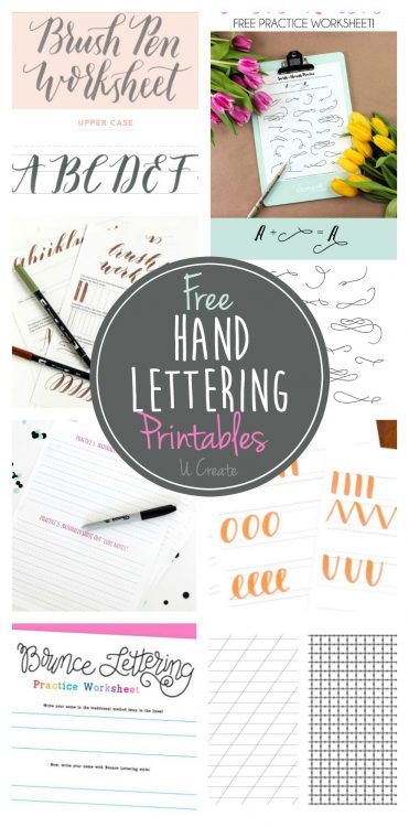 Free Hand Lettering Printables