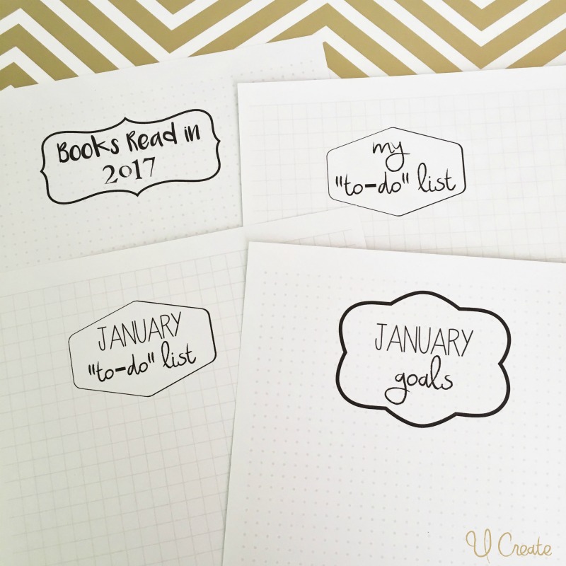 Free Bullet Journal printables for planners!