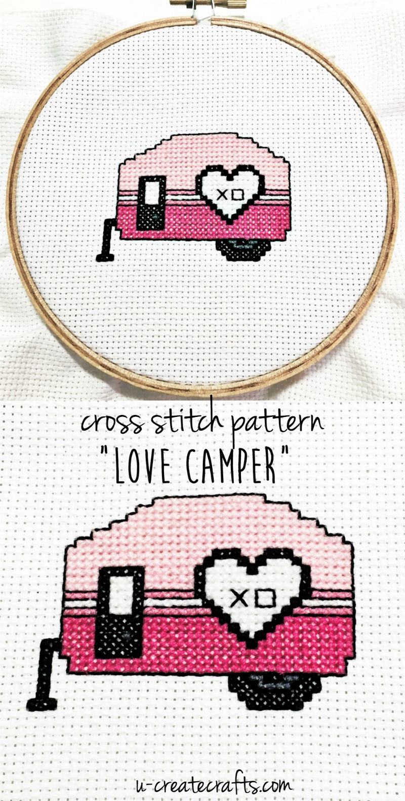 Love Camper Stitching Pattern by U Create