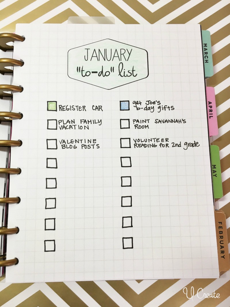 To-do list printables for planners by U Create