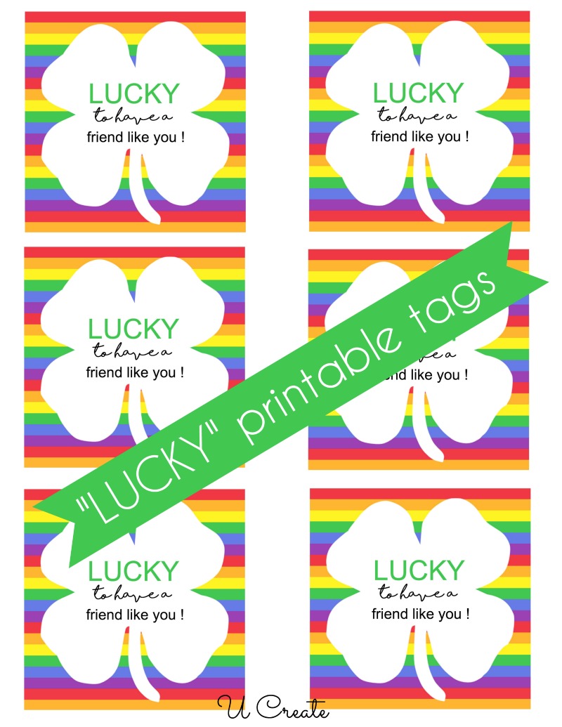Free Printable "LUCKY" tags by U Create
