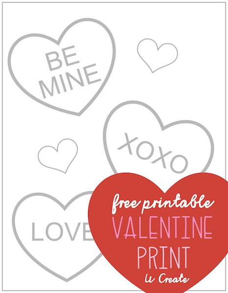 Kids Craft: Salt painting with Valentine free printable!