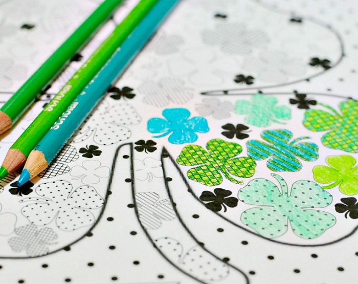 Free Shamrock Coloring Page for St Patrick's Day