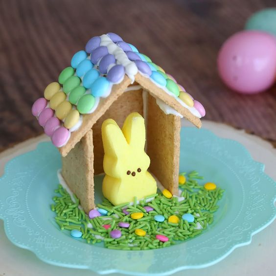 16 DIY Easter Crafts for Kids - Easter Peeps House by It's Always Autumn