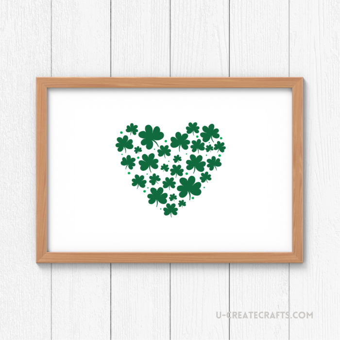 Shamrock Heart printable (8x10) - free download - U Create