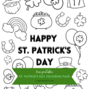 St. Patrick's Day Coloring Page by U Create