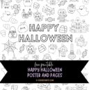 Halloween coloring poster and pages by U Create
