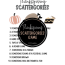 Thanksgiving Scattegories free download at U Create