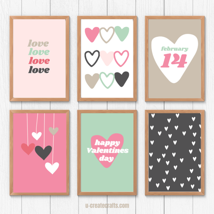 Valentine Art Printable Set by U Create