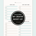 My Creative Bucket List by U Create