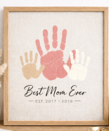 Modern Mother's Day Handprint Art  (Grandma version, too)