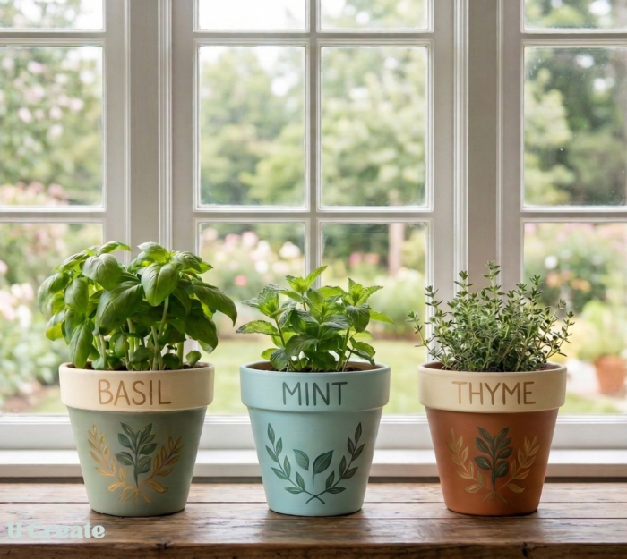DIY Painted Pots Mother's Day